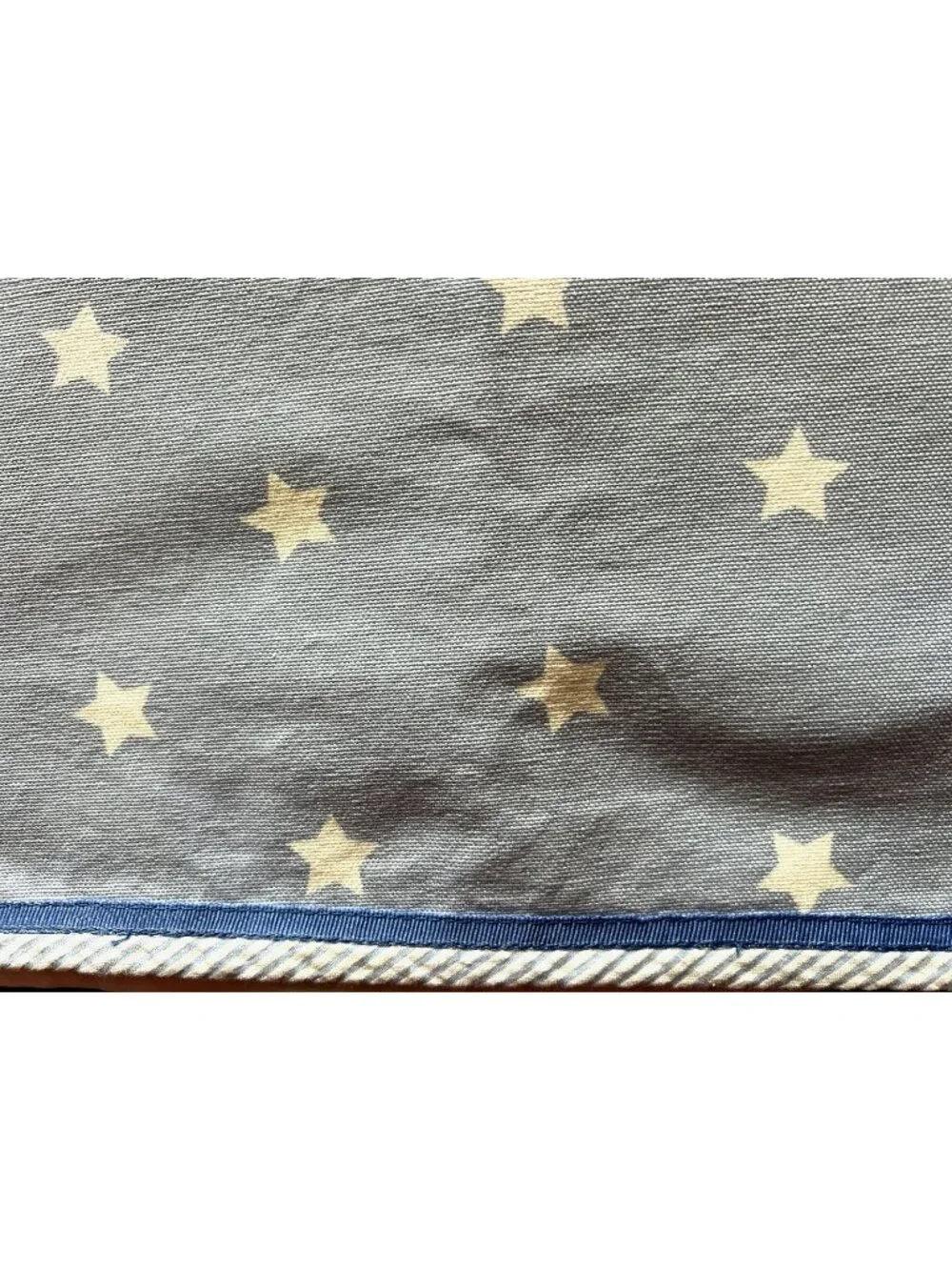 POTTERY BARN KIDS Window Valance 44” x 18” Stars Blue Lined Nursery Children